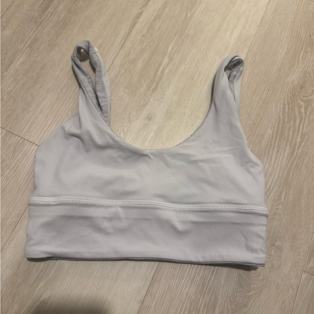 Lululemon Athletica White/grey striped reversible align Bra